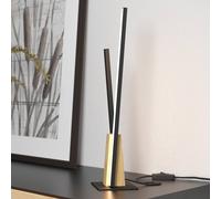 EGLO Panagria LED table lamp, black with wooden detail