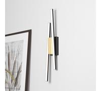 Eglo LED Ceiling spot Panagria, Minimalist Ceiling Light Fitting, FSC100HB, Living Room Lighting, lamp Made of Aluminium, Steel, Wood and Plastic in Black, Brown and White, Warm White, 22 in