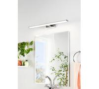 Eglo LED Wall Light Pandella 1, LED Mirror Light Made of Aluminium and Plastic, Bathroom Lamp in Chrome, Silver, White, LED Damp Room Light Neutral White, IP44, Length 60 cm