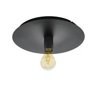 EGLO Passano 1 Ceiling Light 1 Bulb Modern Industrial Living Room Lamp Steel in Black Kitchen Lamp Hallway Lamp Ceiling with E27 Socket