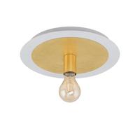 EGLO Passano LED Ceiling Light, Steel in White, Gold, E27 Socket