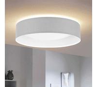 EGLO Pasteri 1 Light Grey Fabric LED Ceiling Light Grey