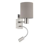 Eglo Pasteri 2-Bulb LED Fabric Wall Lamp