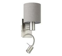 Eglo Pasteri 2-Flame LED Fabric wall Light, Material: Steel, Fabric