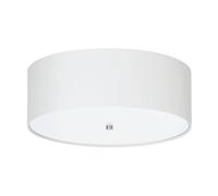 EGLO Pasteri 3 Light White Fabric Flush Ceiling Light