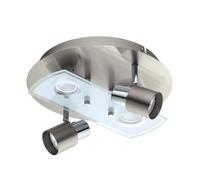 Eglo Pawedo Matt Nickel 4 Bulb Ceiling Spotlight Gu10 Three Stage Dimmable Warm White 3000K