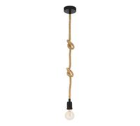 EGLO Pendant Lamp Rampside | 1-Light Vintage Industrial-Style Hanging Lamp in Steel, Colour: Black, Brown, Socket: E27