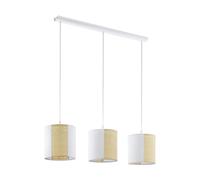 EGLO pendant light Arnhem, 3-light vintage hanging lamp, boho, hygge style