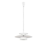 EGLO pendant light Brenda, 1-flame Hanging Lamp | pendant light made of Metal and Plastic, Dining table lamp in White, Hanging Living Room Lamp with E27 Socket, Ø 43 cm