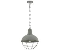 EGLO pendant light Cannington 1 | Single-Bulb Hanging Lamp Industrial Vintage Retro, Steel Pendant in Grey Patina, Dining table lamp, Hanging Living Room E27