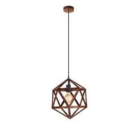 Eglo Pendant Light Embleton, 1-Light Hanging Lamp Industrial Vintage Retro, Steel Pendant in Antique Copper, Dining Table Lamp, Hanging Living Room Light with E27 Socket, Ø 30.5 cm