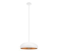 Eglo Pendant Light Mogano-1, Metal, 60 W, White/Copper (94606)