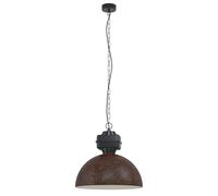 Eglo Pendant Light Rockingham, 1-Light Hanging Lamp Industrial Style, Vintage, Retro, Steel Pendant in Black and Brown, Dining Table Lamp, Hanging Living Room Light, E27 Socket, Ø 53 cm