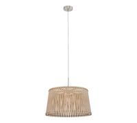 Eglo 96193 SENDERO Pendant Light in Maple Wood Satin Nickel