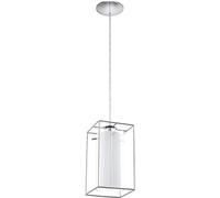 Eglo Loncino 3-Light White And Chrome Glass/metal Ceiling Fitting (D) 15Cm