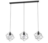 Eglo Pendant Light Straiton, 3-Flame Hanging Lamp Vintage Industrial
