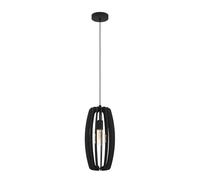 EGLO Bajazzara pendant light, one cage shade, black