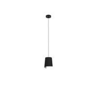 EGLO Pendant lighting Bolivia, ceiling light fitting, hanging lamp for dining and living room made of metal in black and sand colour, E27 socket