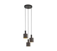EGLO Concessa Steel & Fabric Cluster Pendant Light Dark Brown