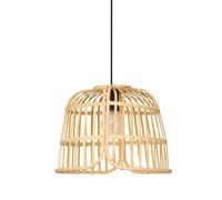 Eglo Pendant Lighting Glyneath, Ceiling Light Fitting in Boho Design, Hanging lamp for Dining and Living Room Made of Natural Rattan Wicker, E27 Socket