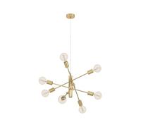 Eglo Gradoli 1 Brushed Brass Starburst Pendant Light In Gold Gold One Size