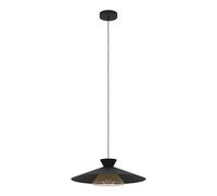 Eglo Grizedale Black & Brass Single Pendant Light Black One Size