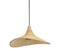 Eglo Pendant Lighting Haxey, Wooden Ceiling Light Fitting in Boho Design, Hanging Lamp for Dining and Living Room Made of Natural Bamboo, E27 Socket