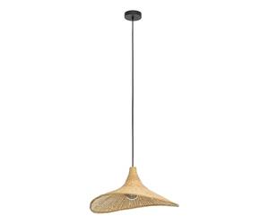 Eglo Pendant Lighting Haxey, Wooden Ceiling Light Fitting in Boho Design, Hanging lamp for Dining and Living Room Made of Natural Bamboo, E27 Socket