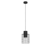 Eglo Milligan Black Metal Pendant Light - Vintage-Industrial Design (D) 20Cm