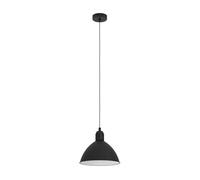 EGLO Priddy vintage pendant light, 1-bulb, black