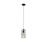 Eglo Pendant Lighting Roccamena, Vintage Ceiling Light Fitting Made of Black and Copper-Coloured Steel, Retro Hanging lamp for Dining and Living Room, E27 Socket