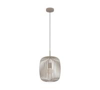 Eglo Pendant Lighting Romazzina, Ceiling Light Fitting, Hanging lamp for Dining and Living Room Made of Metal in Sand Colour, E27 Socket