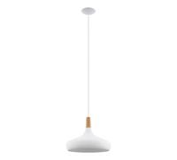Eglo Sabinar White Metal/wood Single Pendant Light 901179