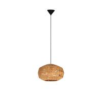 Eglo Pendant Lighting Sheldon, Boho Hanging lamp for Dining Table, Ceiling Light Fitting Living Room, Raffia Paper lampshade, E27 Socket, Ø 38 cm