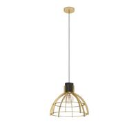 Eglo Pendant Lighting Stillington, Ceiling Light Fitting, Hanging lamp for Dining and Living Room Made of Metal in Black and Gold, E27 Socket