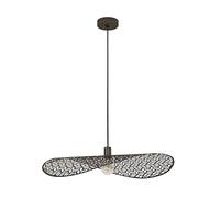 Eglo Pendant Lighting Swaby, XXL Hanging lamp for Dining Table, Ceiling Light Fitting for Living Room, Bronze Coloured Metal, E27 Socket, Ø 80 cm