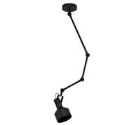 EGLO Pendant lighting Takeley, industrial and Scandinavian style ceiling light fitting made of black metal, height-adjustable hanging spotlight for dining and living room, E27 socket