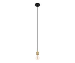 Eglo Pendant Lighting Yorth, Ceiling Light Fitting, Hanging lamp for Dining and Living Room, Bulb Holder Made of Metal in Gold and Black, E27 Socket