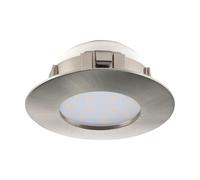 EGLO Pineda LED Recessed Spotlight, Plastic LED Spotlight, LED Recessed Light in Nickel Matt, Flat LED, Diameter 7.8 cm