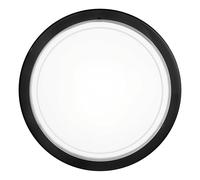 EGLO Planet 1 Ceiling lamp, 1-Flame wall Light, Steel Ceiling Light, Colour: Black, Glass: White Lacquered, Socket: E27