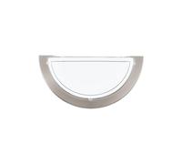 Eglo Planet 1 Satin Nickel Metal & Glass Semi Sphere Flush Wall Light in Metallics EGLO Metallics