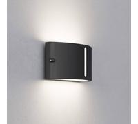 EGLO POGGIARELLO outdoor wall lamp, black, slot 22 cm, IP54