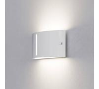 EGLO POGGIARELLO outdoor wall lamp, white, slit design, 22 cm, IP54