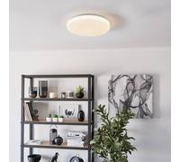 Eglo Pogliola-E LED Ceiling/Wall Light, Cool White, Crystal Effect Diffuser in White EGLO White