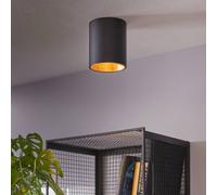 Eglo Polasso Cylindrical Black/gold Led Ceiling Light