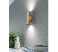 Eglo Portillo Aluminium & Steel Modern Uplight & Wall Down Light, Matte Brass