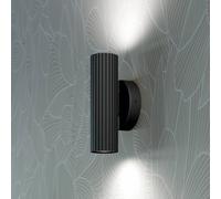 EGLO Portillo wall lamp, black, height 20 cm, 2-bulb metal, GU10