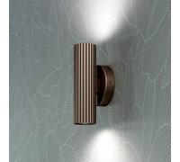 Eglo Bedside wall Light Portillo, Indoor lamp with uplight and Downlight, indirect Bedroom and Living Room Lighting, Bronze Coloured Metal, GU10