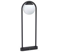EGLO Prata Vecchia Outdoor Floor Lamp, 1-Bulb Outdoor Light, Minimalist, Floor Lamp Made of Galvanised Steel in Black and Plastic in White, Outdoor Lamp with E27 Socket, IP44