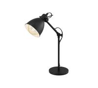 Eglo Priddy Metal Task Table Lamp In Black Black